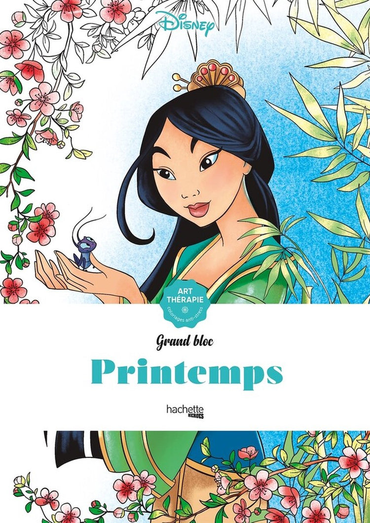 Hachette Helden Disney Grand Bloc Disney Printemps – Malbuch für Erwachsene