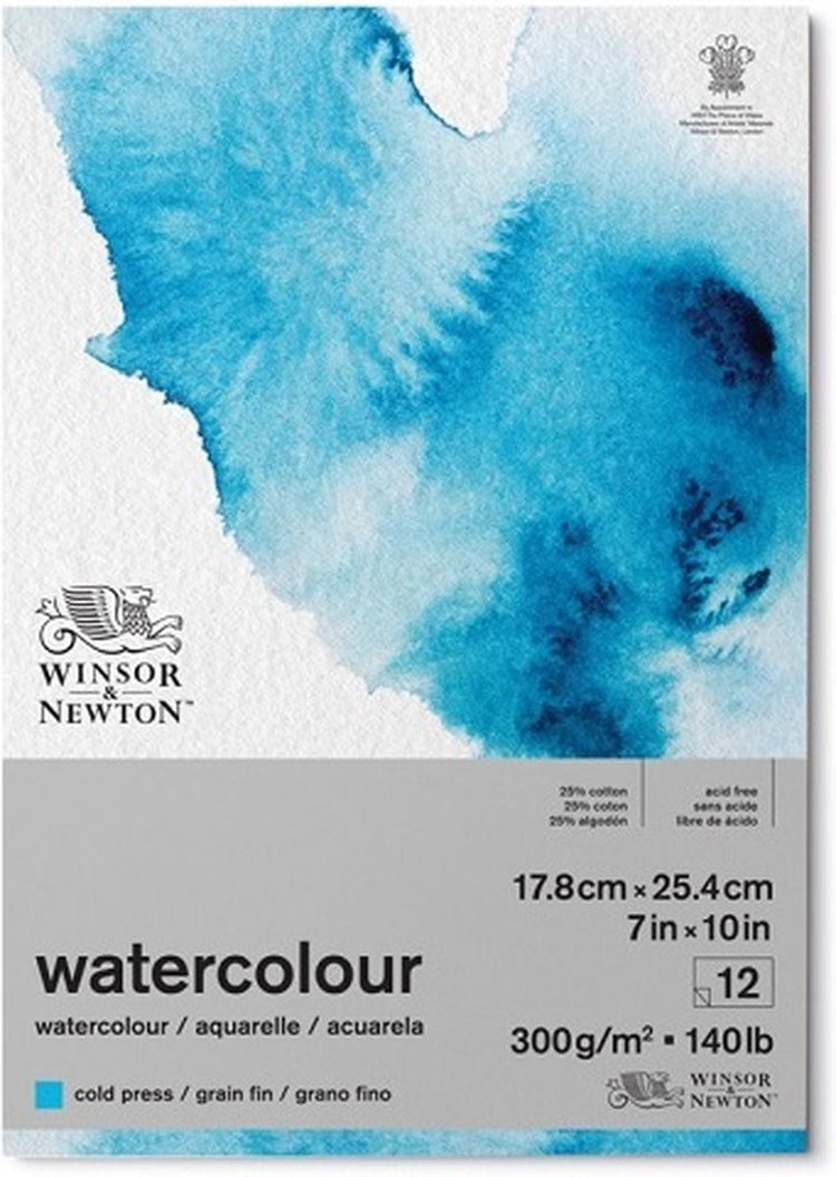 Winsor Newton Aquarellblock – 300 g m2 – 17,8 x 25,4 cm – 12 Blatt