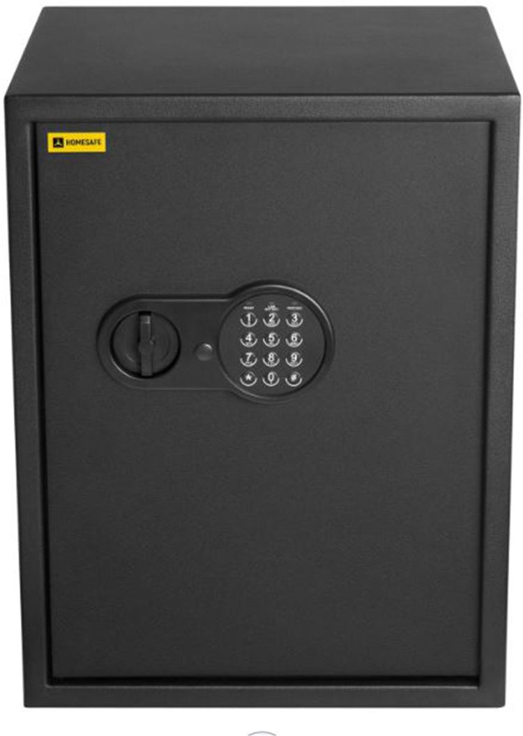 Brihard Homesafe hv50e elektronischer Tresor, mit Ablage, Folientastatur, inkl. Batt. Anker, 56l – schwarz RAL 9005