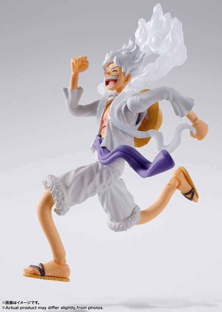 Bandai Tamashii Nations One Piece S.H. figuarts Actionfigur Affe d. Ruffy Gear 5 15 cm große Actionfigur