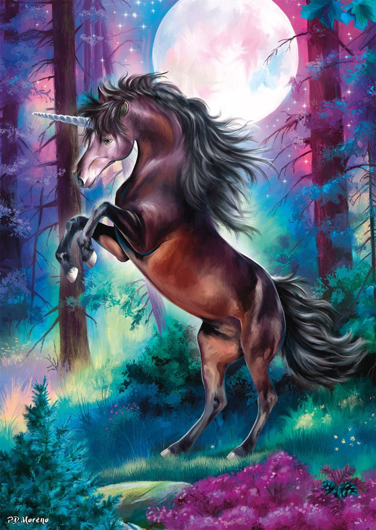 Schmidt - Puzzle - Einhorn bei Vollmond - 1000 Teile - Erwachsene - ab 12 Jahren