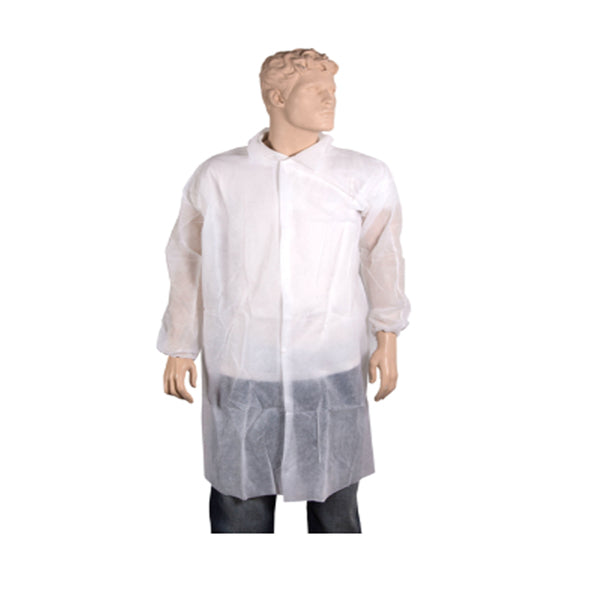 Cmt Vlies-Besucherjacke mit Druckknöpfen XL weiß (50 Stück)