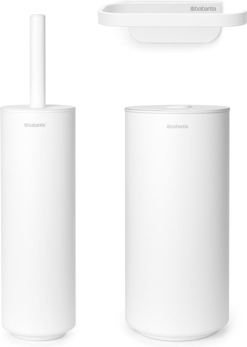 Brabantia Mindset Toilettenzubehör – 3-teilig – Mineral Fresh White