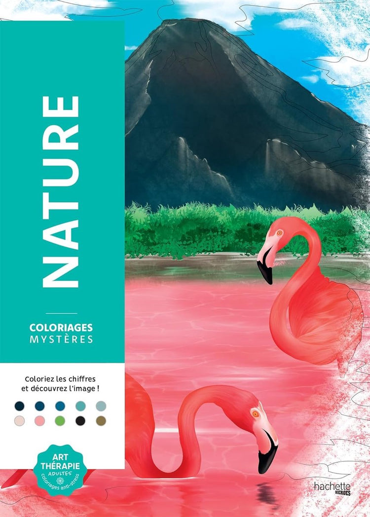 Hachette Coloriages Mystères Nature – Malbuch nach Zahlen für Erwachsene –