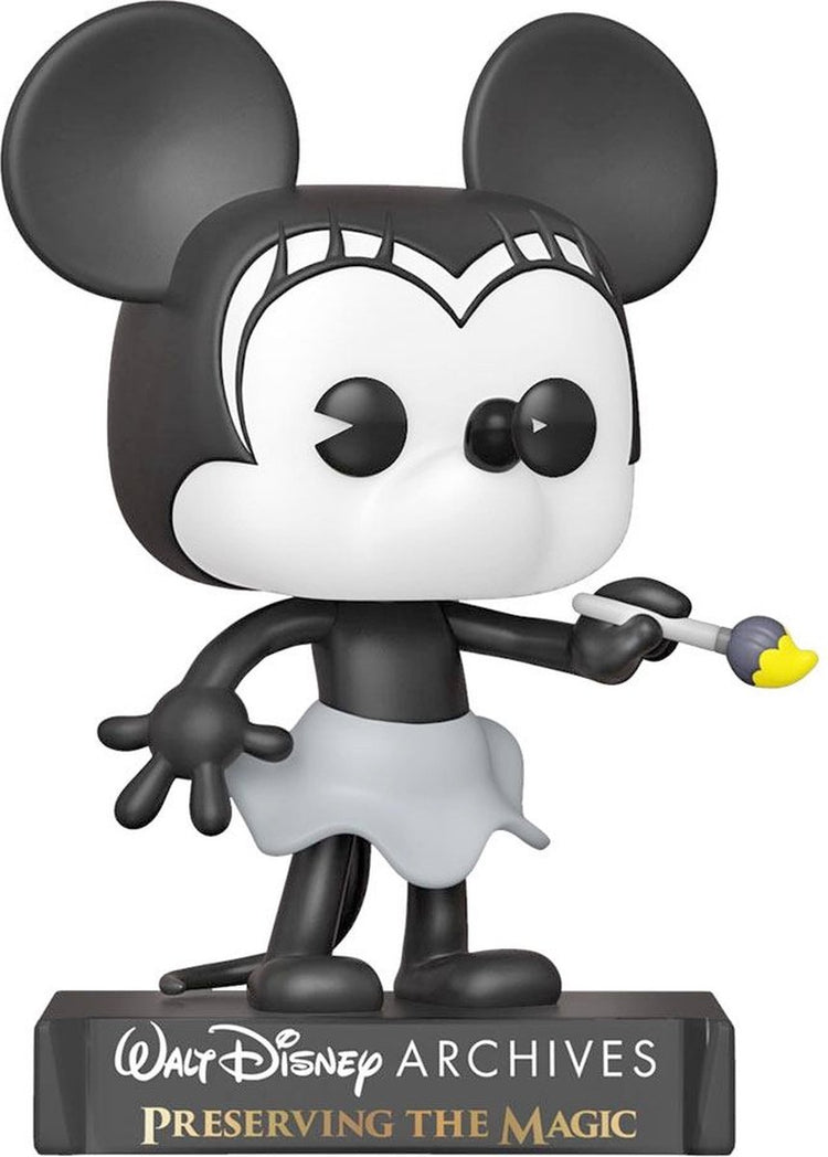 Funko Mickey Mouse Sammelfigur Disney Pop! Minnie Maus – Plane Crazy Minnie (1928), 9 cm, mehrfarbig
