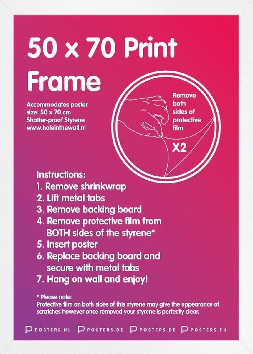 GB Eye Limited Exchange Rahmen 50x70cm weiß - MDF