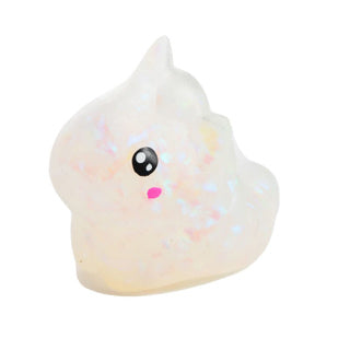 Fun Squeze Animal 15 cm Aqua Blob mit Glitzerband 4 Assorti