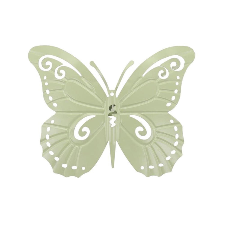 Hbx natürliche lebende Wanddeko Schmetterling Madame 36xh28cm oliv