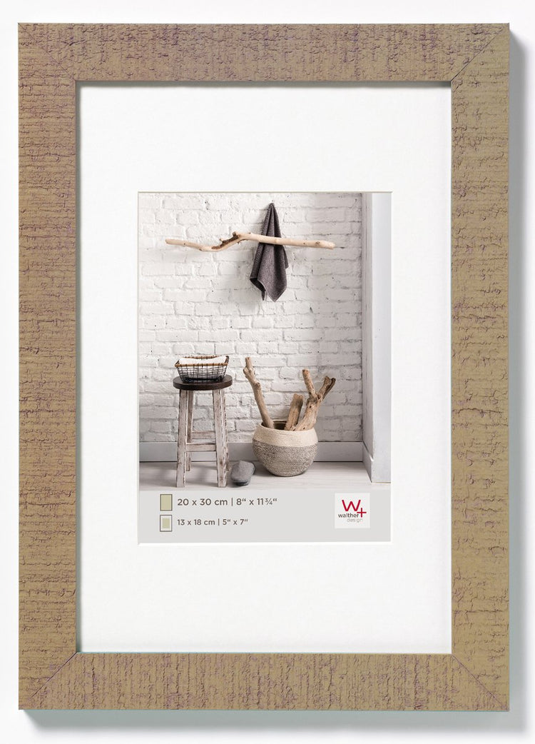 Walther Home - Holzrahmen - Fotogröße 60x90 cm - Beigebraun