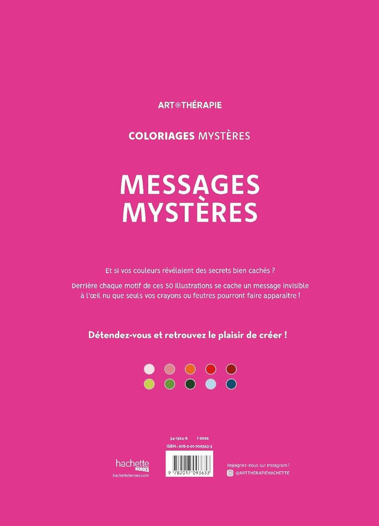 Hachette Heroes Coloriages Mystères Messages Mystères – Hachette – Malbuch „Malen nach Zahlen“ für Erwachsene