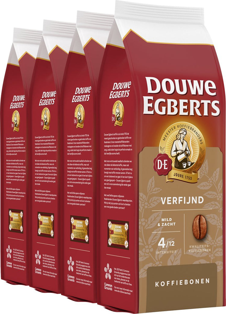 Douwe Egberts raffinierte Kaffeebohnen – 4 x 500 Gramm