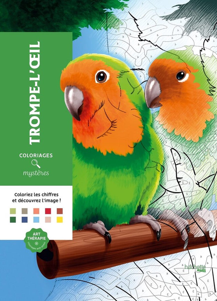 Hachette Heroes Coloriages Mystères Trompe-l'oeil - Malbuch Malen nach Zahlen -