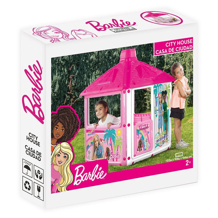 Barbie City Speelhuis 132x104x104 cm rosa weiß