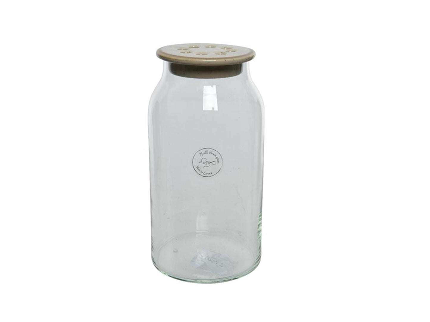Decoris Vase Glas ø11-h20cm Anordnung Deckel