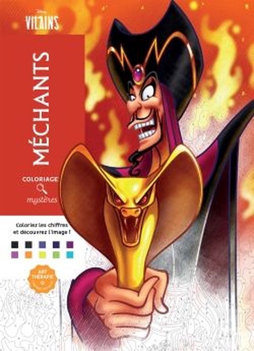 Hachette Heroes Disney Coloriages – Méchants Mystères – Malbuch nach Zahlen für Erwachsene