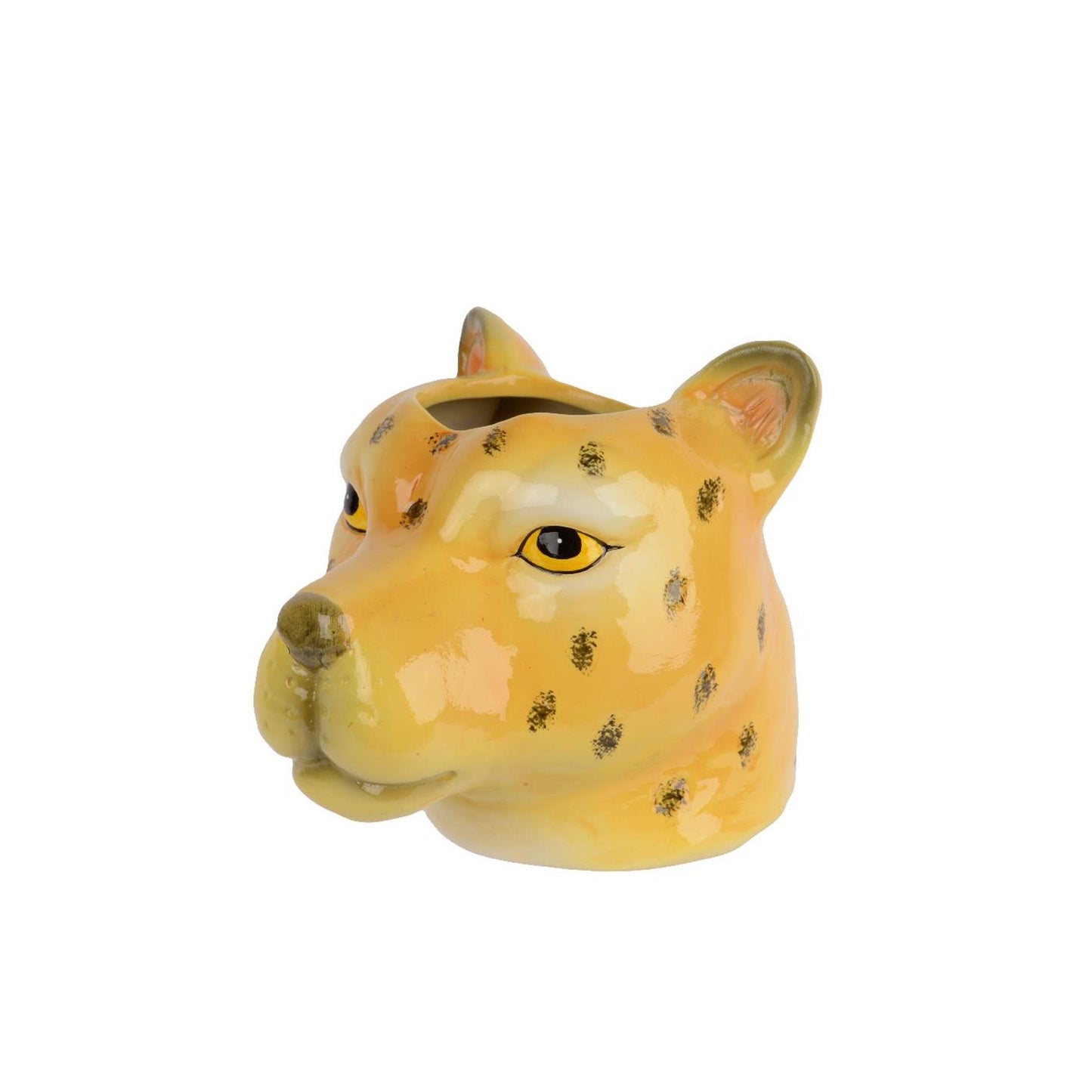 Decoris Blumentopf Leopard Porzellan 10x13x10,8cm