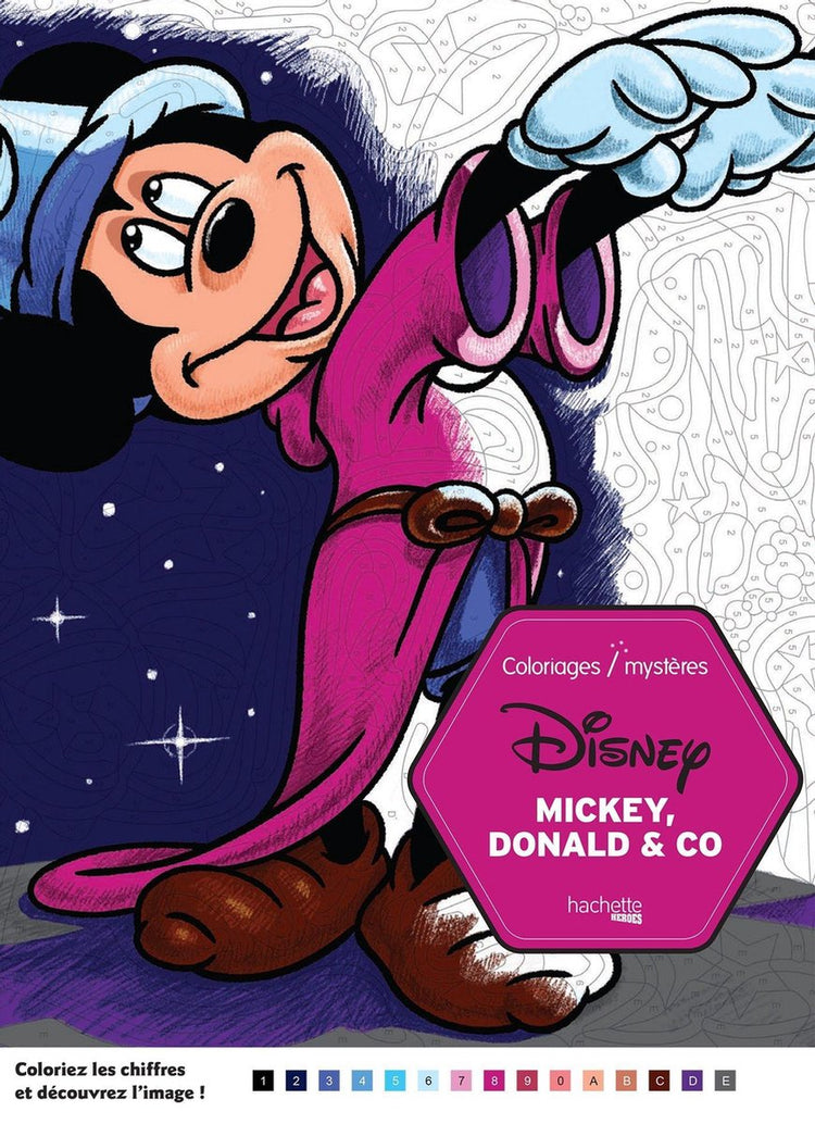 Hachette Heroes Coloriages Mystères Disney Mickey, Donald Co Malbuch – Malbuch für Erwachsene