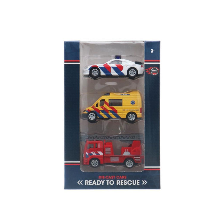 Rapid Whee Rapid Whee Die-Cast-Notfallfahrzeuge 3-teiliger Fahrzeuge