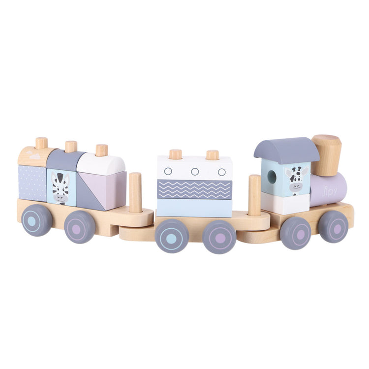 Jipy Jipy Holzblockeisenbahn lila blau