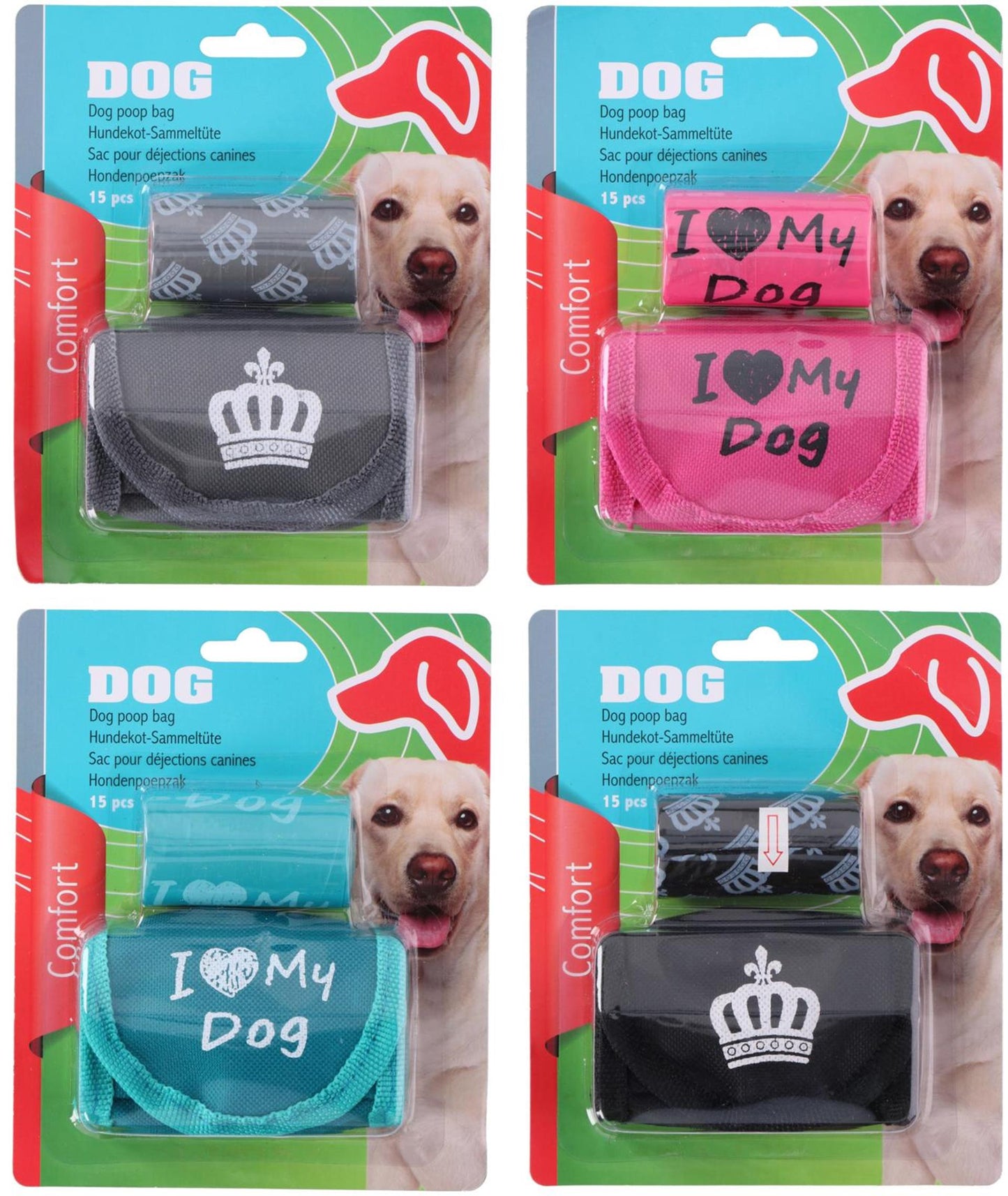 Hundekotbeutel 15 Stück mit Halter