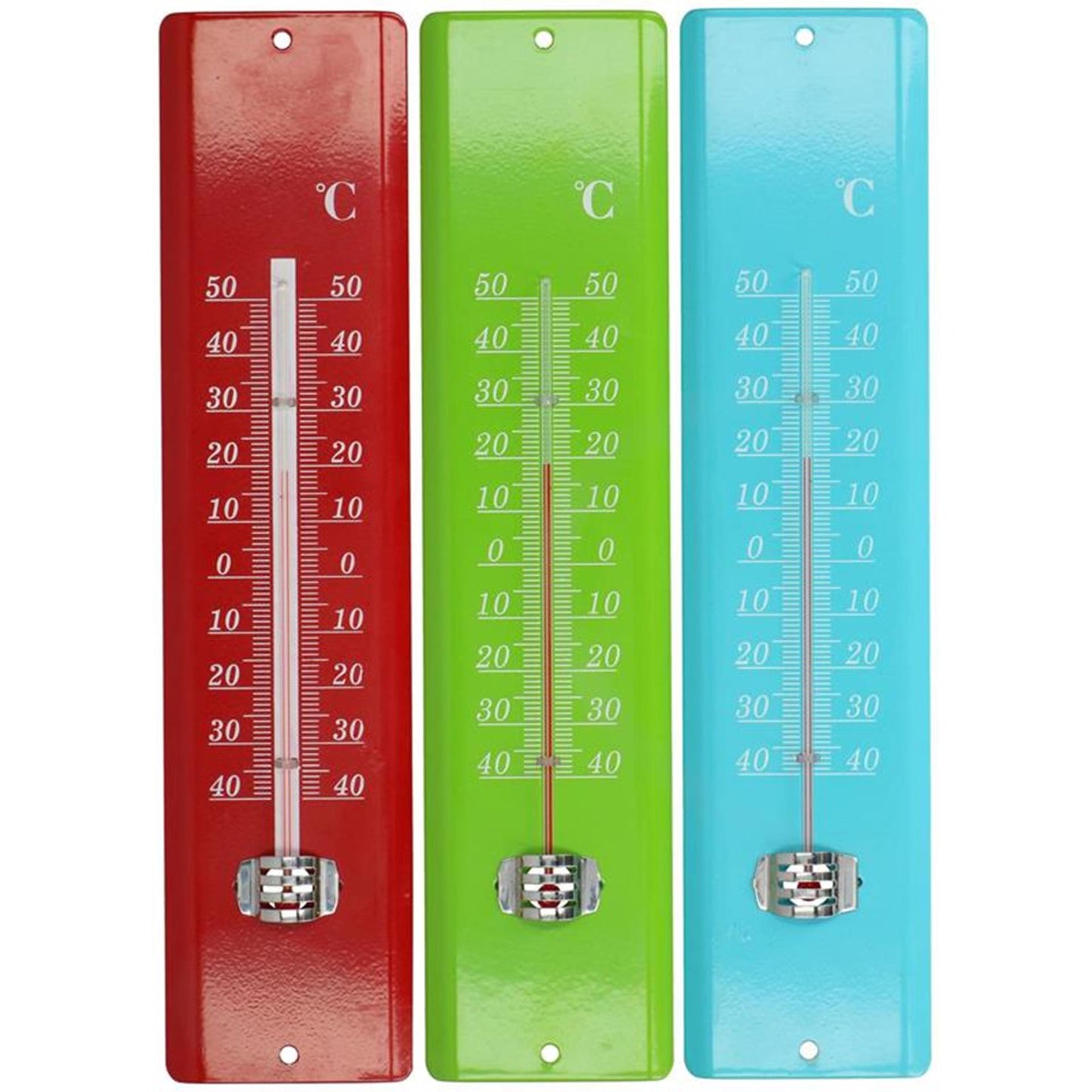 Kinzo-Thermometer Metall 29,5x7x2cm