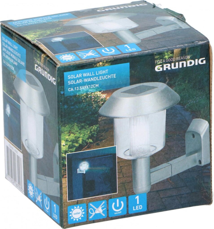 Grundig Grundig Wandlampe LED 14 x 9,5 x 12 cm Stahl Silber