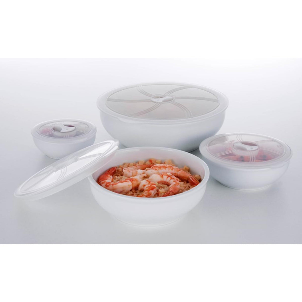 Lifetime Cooking Frischfutterschüssel-Set mit Deckel, 4-teilig