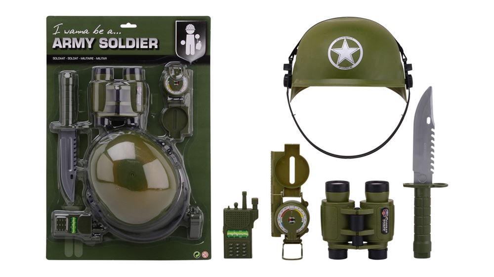 Spielset der Streitkräfte auf Karte. 3+
