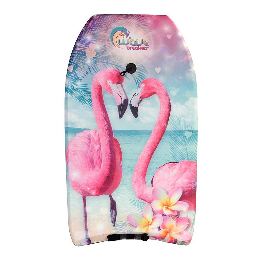 Wave Breakers Bodyboard mit Flamingo Print 83 cm
