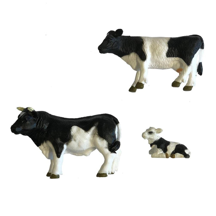 Niederländische Farm Holländische Farmstier mit Kuh und Kalb