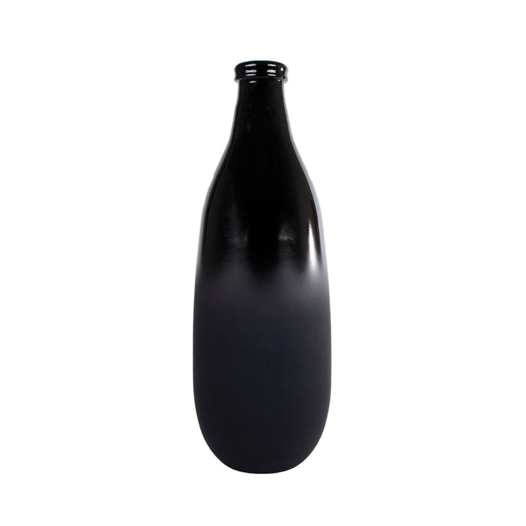 Verschiedenes Vase Montana S Mat Glossy Black Glass 15x15x40 cm