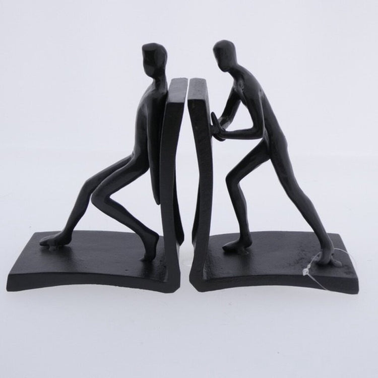 Geschenke Amsterdam Books Stond Skolpture Push Black Metal 23x7x 15,5 cm