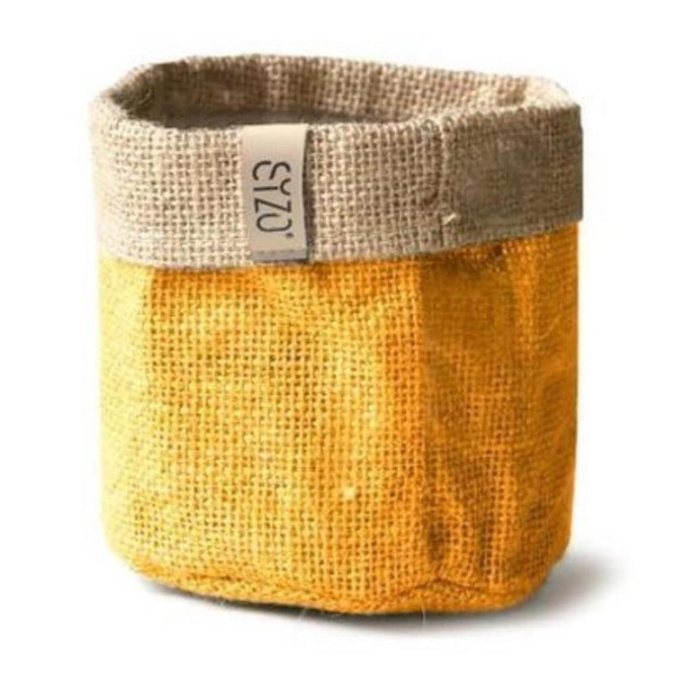 Sizo Sizo wasserdichte Pflanzenbeutel Jute 30 cm Senfgelbgelb