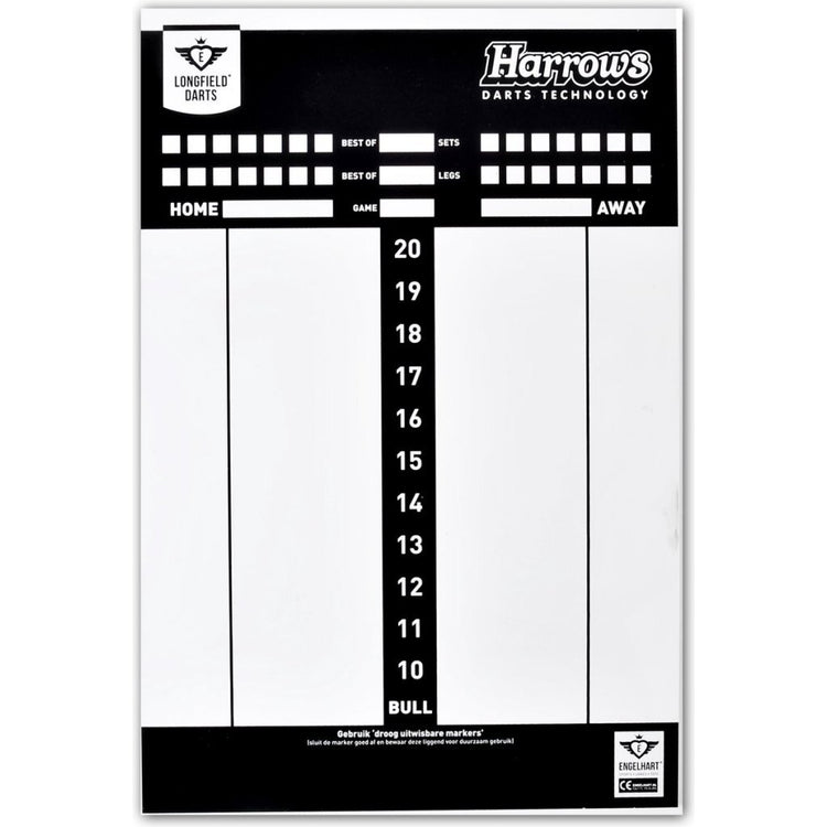 Longfield Games Darts Score Board mit Marker, Wisser Game Regeln