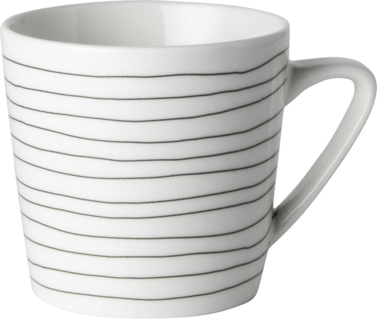 Niederländische Rose Dutch Rose Loft Schwarz -weißer Kaffeetasse Schwarze Streifen 20 Cl