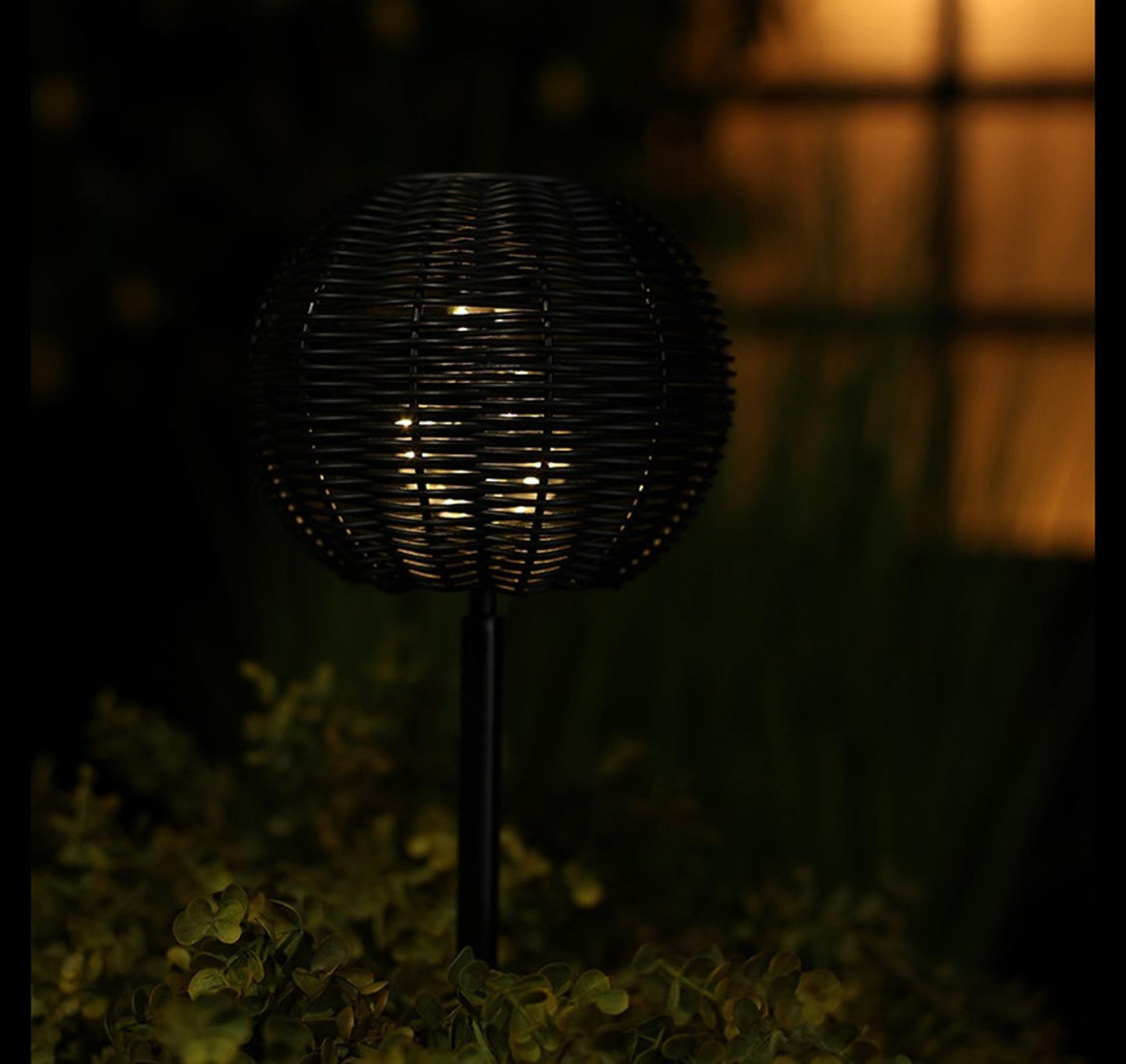 Countryfield Solar-Tischlampe schwarz h30cm