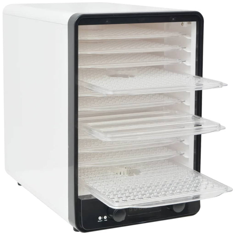 Vidaxl -Lebensmitteltrockner mit 10 Schubladen 550 W Weiß