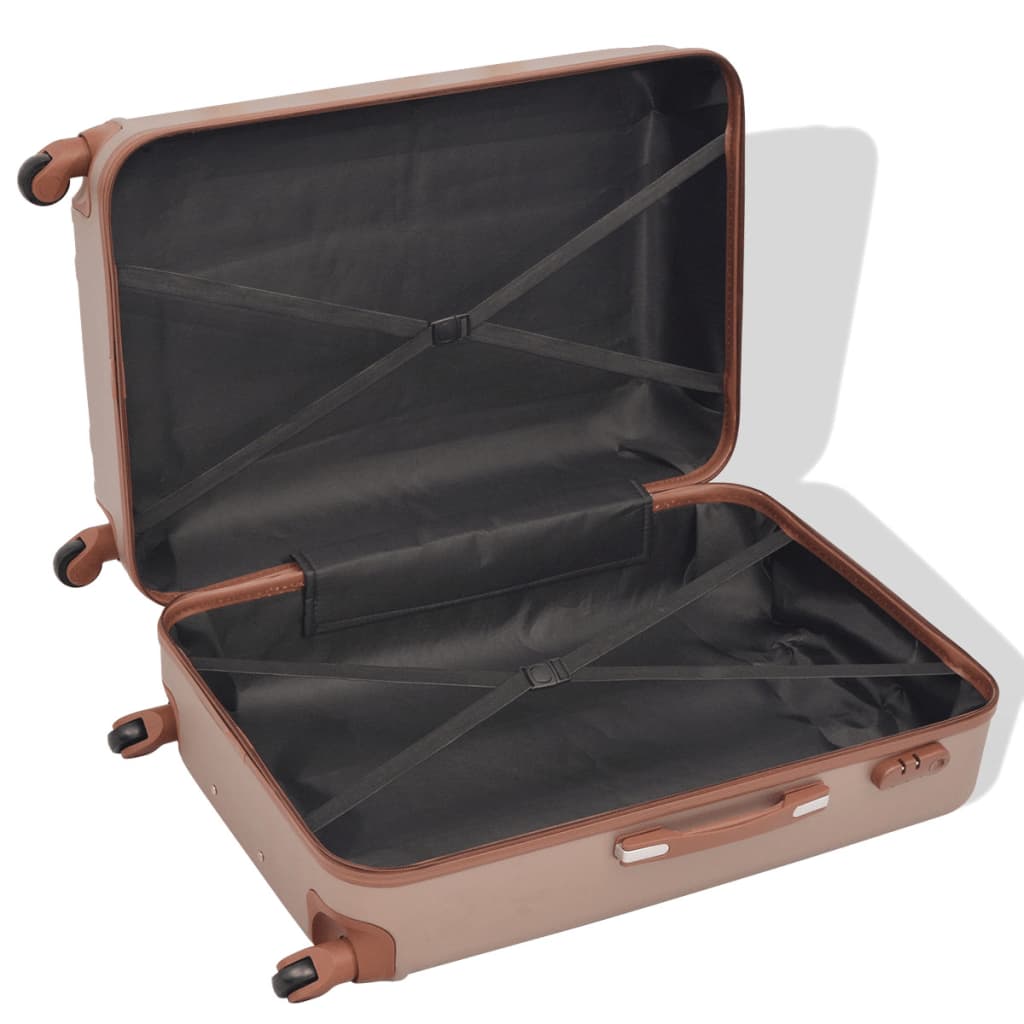 Vidaxl Hard Rolling Koffer Set Champagner 4-DLG