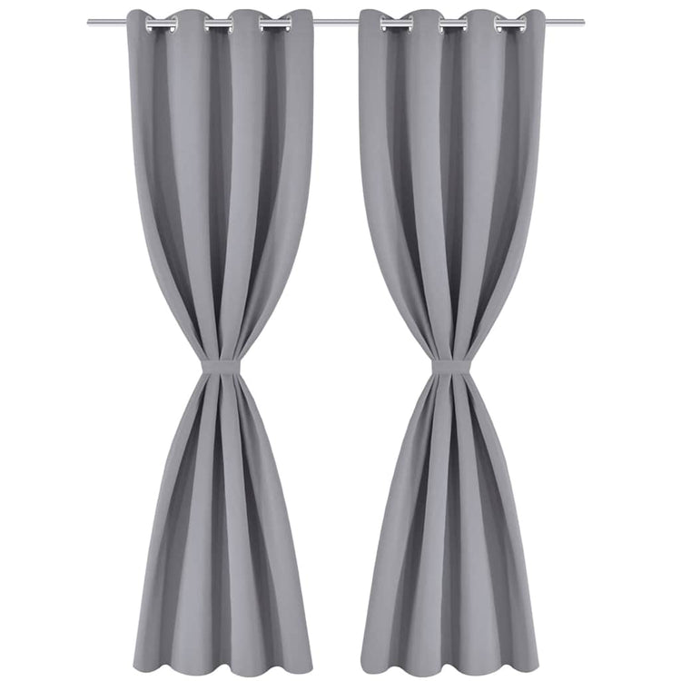 Vidaxl -Vorhang mit Metallringen Blackout 270x245 Grau