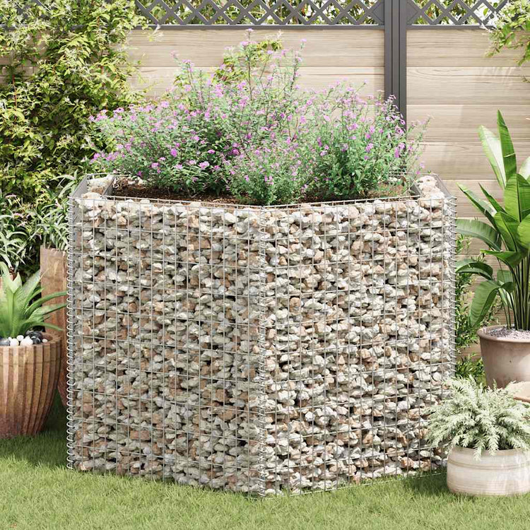 Vidaxl Gabion -Pflanzer vermehrte hexagonale 160x140x100 cm