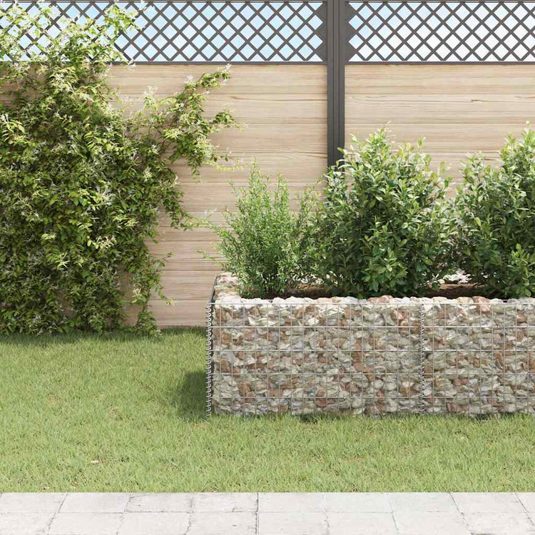 VIDAXL GABION -Planungsbox erhöht 360x90x50 cm Stahl