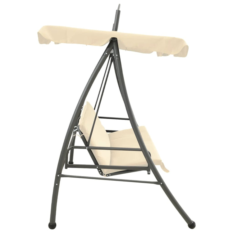 Vidaxl Swing Bench für Buiten mit Luifel Cabrio -Sand weiß