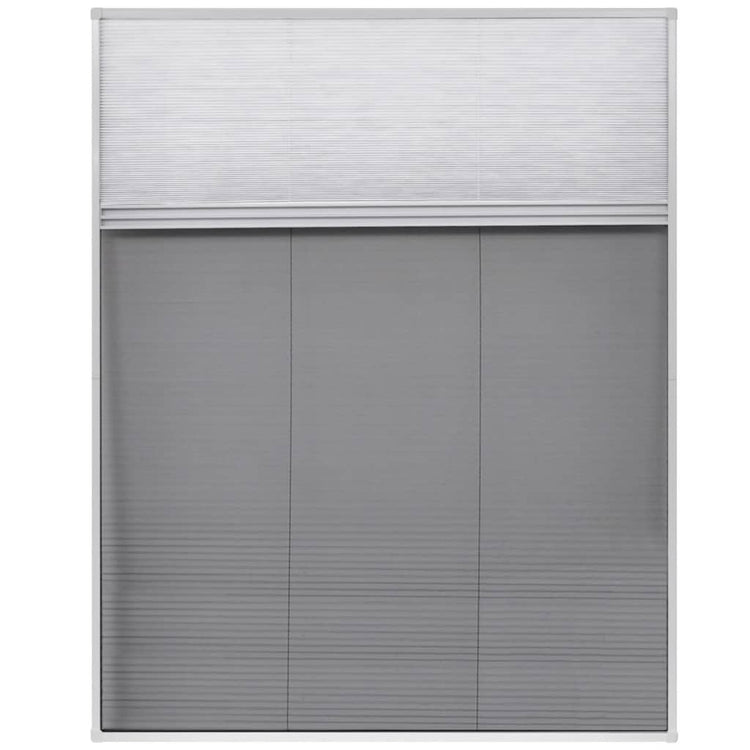 Vidaxl Raamhor Plissé mit Unterschlagung 80x100 cm Aluminium