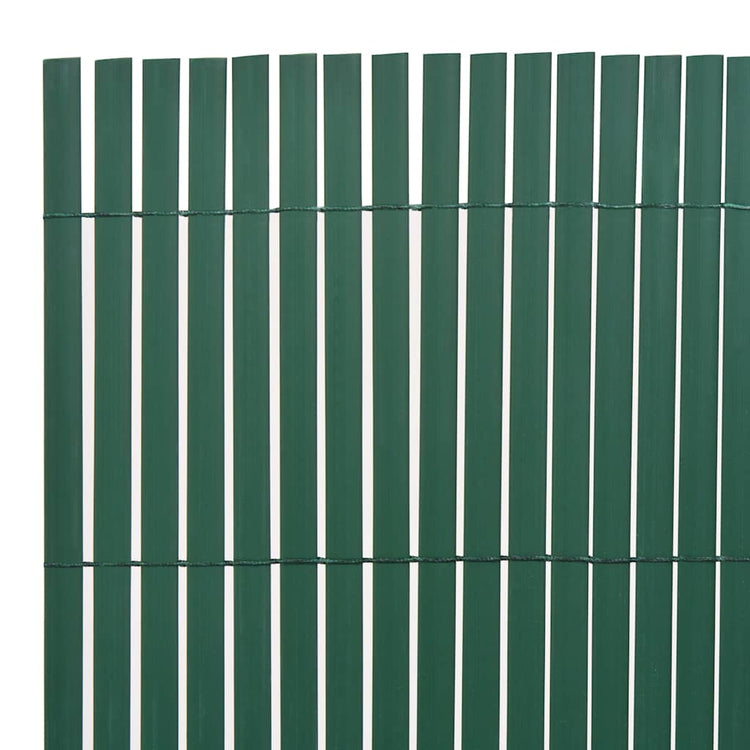 Vidaxl Gartenzäune doppelte 90 x 500 cm PVC Grün