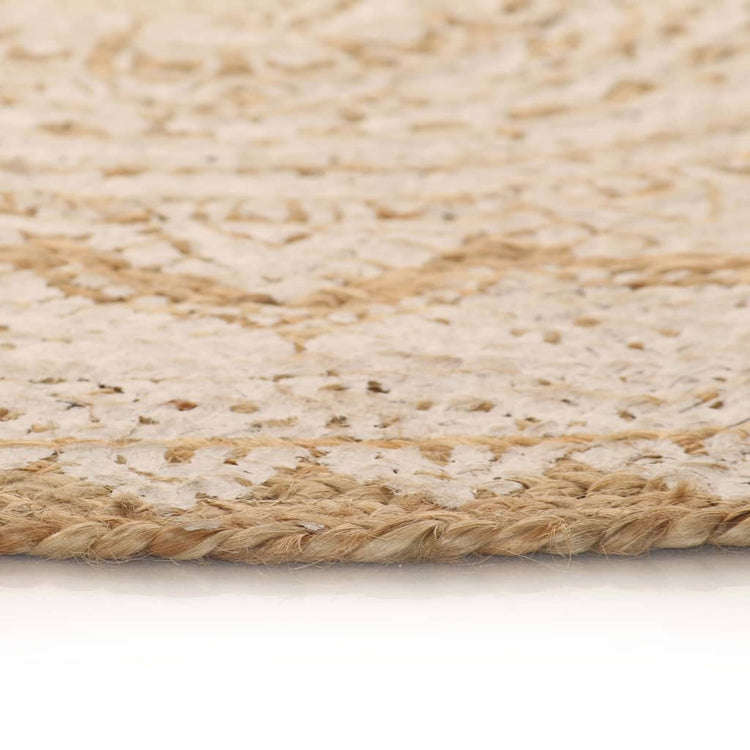 Vidaxl -Teppich mit dem Druck um 150 cm geflochtene Jute
