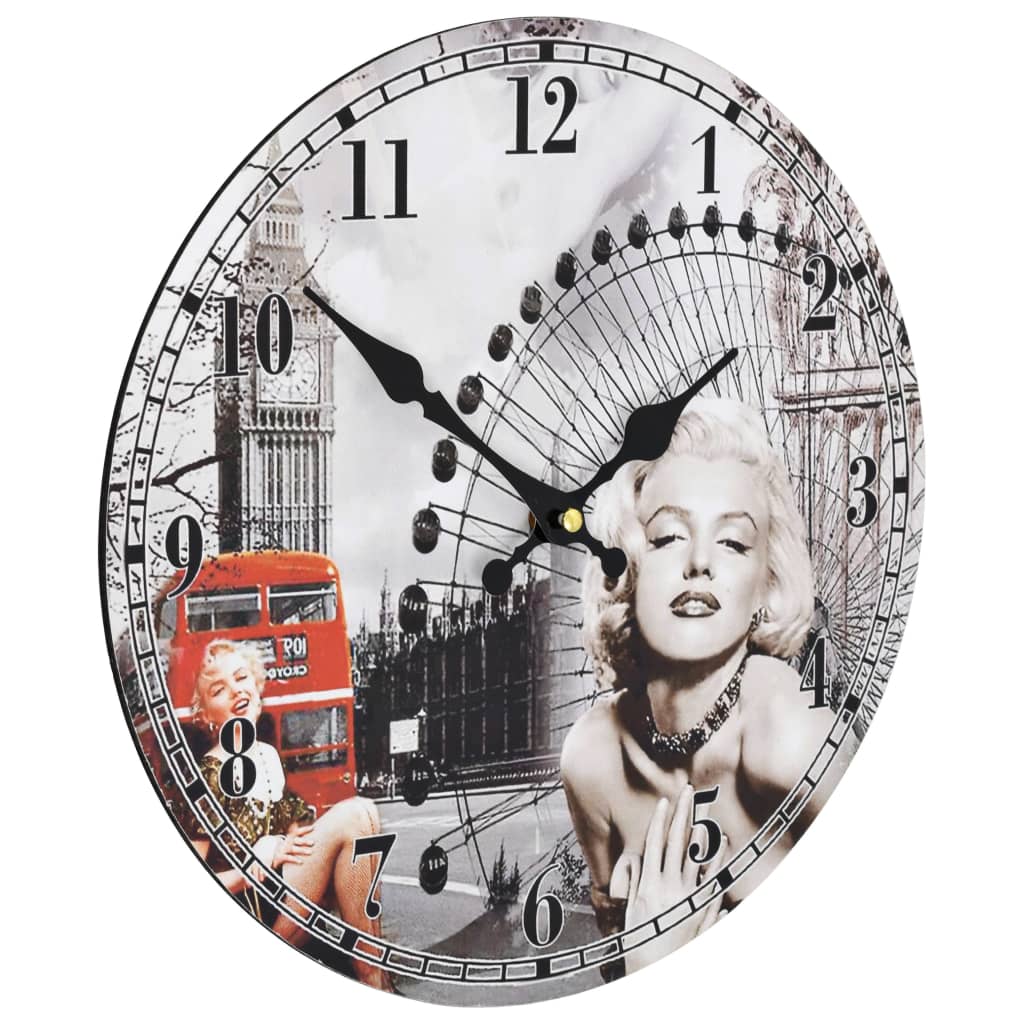 Vidaxl Wanduhr Vintage -Stil Marilyn Monroe 30 cm