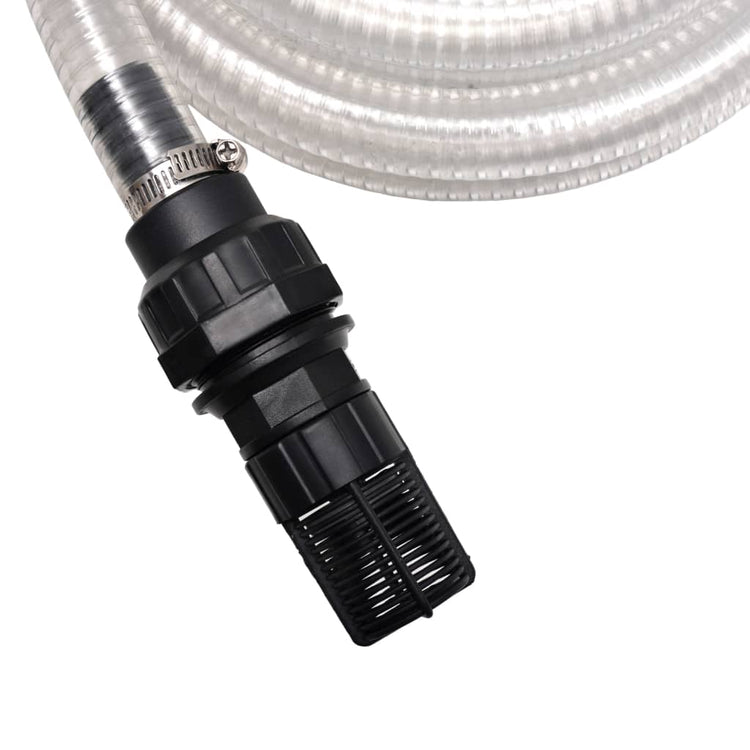 Vidaxl -Saugschlauch mit Kupplungen 7 m 22 mm weiß