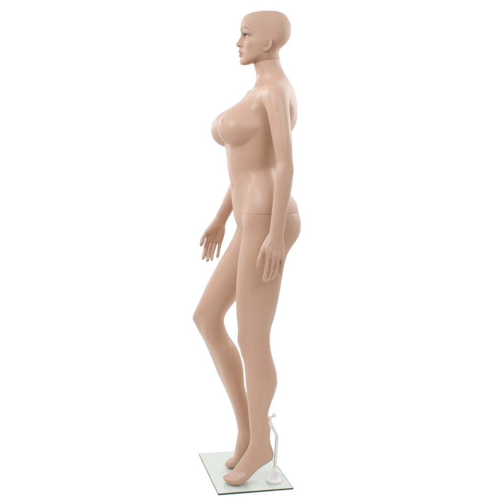 Vidaxl Etalage Doll Sexy Frau mit Glasfuß 180 cm Beige