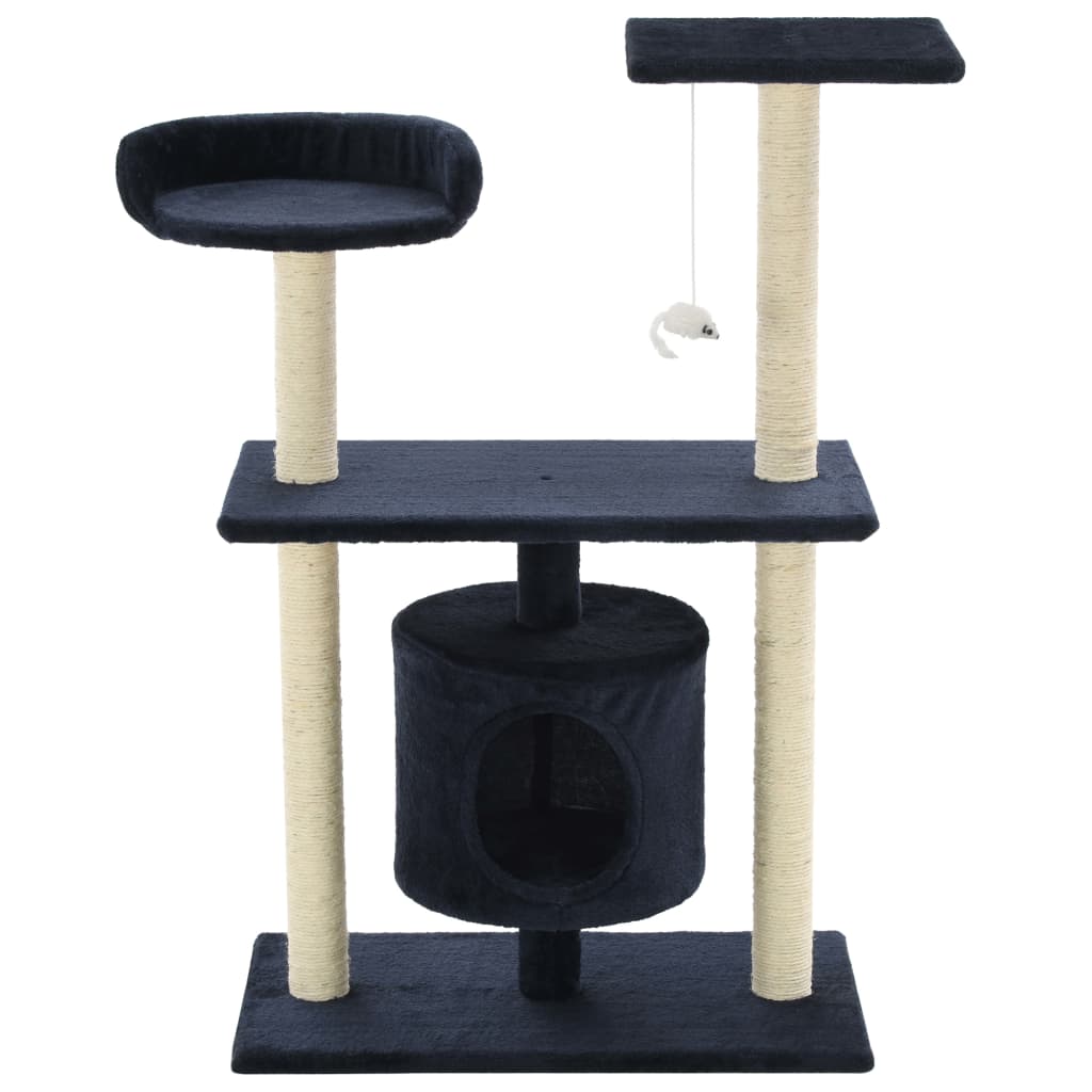 Vidaxl -Katzenkratzerpfosten mit Sisal -Kratzern 95 cm dunkelblau