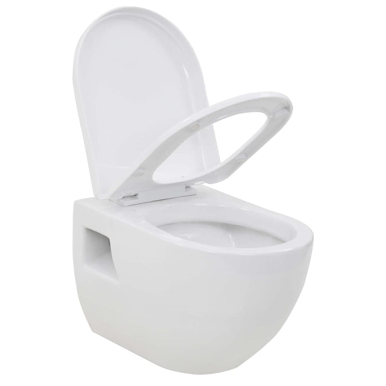 Vidaxl Wandtoilettenkeramik weiß